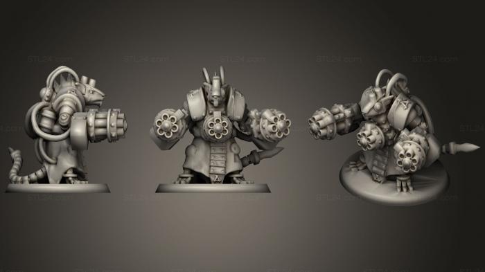 Figurines heroes, monsters and demons (Ratmen Stormfoe, STKM_1090) 3D models for cnc